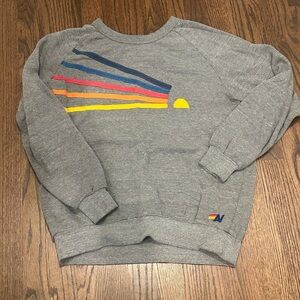 Aviator Nation Daydream Crew Sweatshirt Heather Grey